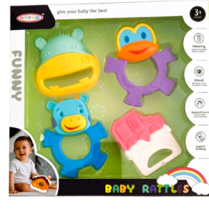 Coffret 4 hochets pour bébé