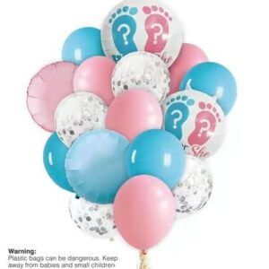 Set de 16 ballons Gender Reveal